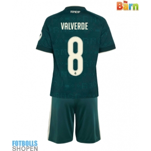 Billiga Real Madrid Federico Valverde #8 Bortatröja Barn 2026-27 Kortärmad (+ Korta byxor)